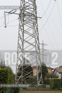 Venezia1/2/12 - Ponteggi e tralicci elettrici dellENEL a Scorzè Terna ©Graziano Arici/Rosebud2