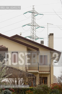 Venezia1/2/12 - Ponteggi e tralicci elettrici dellENEL a Scorzè Terna ©Graziano Arici/Rosebud2