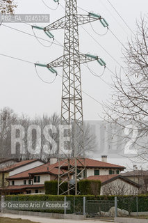 Venezia1/2/12 - Ponteggi e tralicci elettrici dellENEL a Scorzè Terna ©Graziano Arici/Rosebud2