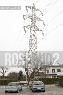 Venezia1/2/12 - Ponteggi e tralicci elettrici dellENEL a Scorzè Terna ©Graziano Arici/Rosebud2