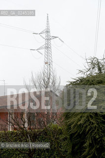 Venezia1/2/12 - Ponteggi e tralicci elettrici dellENEL a Scorzè Terna ©Graziano Arici/Rosebud2