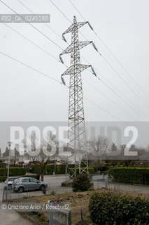 Venezia1/2/12 - Ponteggi e tralicci elettrici dellENEL a Scorzè Terna ©Graziano Arici/Rosebud2