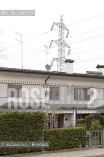 Venezia1/2/12 - Ponteggi e tralicci elettrici dellENEL a Scorzè Terna ©Graziano Arici/Rosebud2