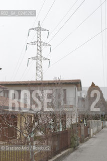 Venezia1/2/12 - Ponteggi e tralicci elettrici dellENEL a Scorzè Terna ©Graziano Arici/Rosebud2