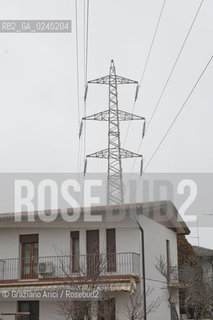 Venezia1/2/12 - Ponteggi e tralicci elettrici dellENEL a Scorzè Terna ©Graziano Arici/Rosebud2