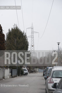 Venezia1/2/12 - Ponteggi e tralicci elettrici dellENEL a Scorzè Terna ©Graziano Arici/Rosebud2