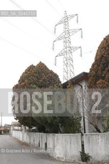 Venezia1/2/12 - Ponteggi e tralicci elettrici dellENEL a Scorzè Terna ©Graziano Arici/Rosebud2