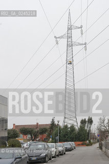 Venezia1/2/12 - Ponteggi e tralicci elettrici dellENEL a Scorzè Terna ©Graziano Arici/Rosebud2
