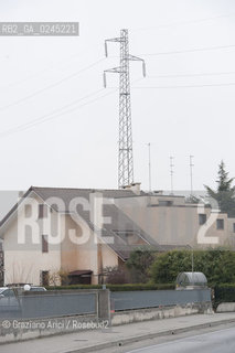 Venezia1/2/12 - Ponteggi e tralicci elettrici dellENEL a Scorzè Terna ©Graziano Arici/Rosebud2