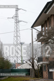 Venezia1/2/12 - Ponteggi e tralicci elettrici dellENEL a Scorzè Terna ©Graziano Arici/Rosebud2