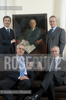 Bologna 2/3/12 - Antonio, Massimo, Alessandro and Gaetano Maccaferri, President of Gruppo Industriale Maccaferri, of the Maccaferri Group industria @ graziano arici