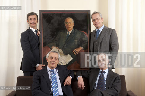 Bologna 2/3/12 - Antonio, Massimo, Alessandro and Gaetano Maccaferri, President of Gruppo Industriale Maccaferri, of the Maccaferri Group industria @ graziano arici