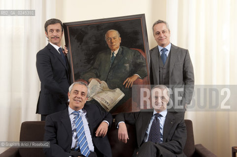 Bologna 2/3/12 - Antonio, Massimo, Alessandro and Gaetano Maccaferri, President of Gruppo Industriale Maccaferri, of the Maccaferri Group industria @ graziano arici