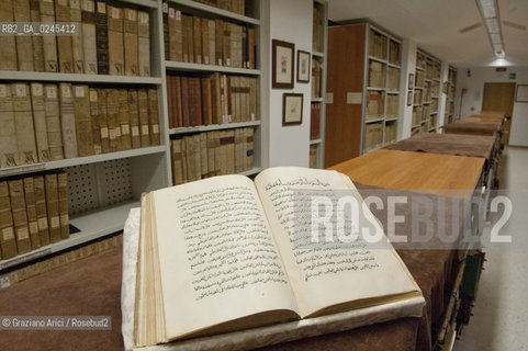 Venice 4/03/12 - S.Francesco della Vigna Monastery Library: The first handprint Koran by the venitian publisher Paganino and Alessandro Paganini (1537/1538) biblioteca convento stampa corano  ©Graziano Arici/Rosebud2