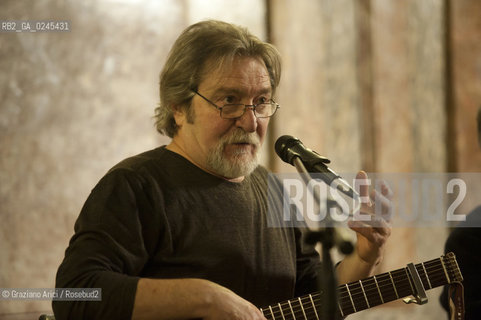 Venice 6/03/12 The Singer Gualtiero Bertelli in Ateneo Veneto musica cantante politica ©Graziano Arici/Rosebud2