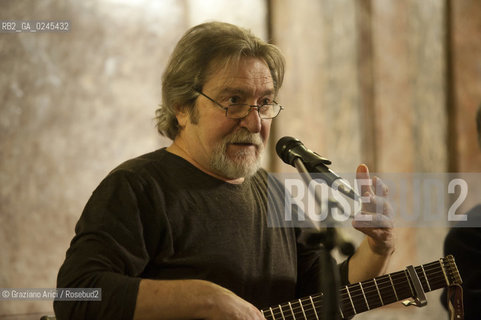 Venice 6/03/12 The Singer Gualtiero Bertelli in Ateneo Veneto musica cantante politica ©Graziano Arici/Rosebud2