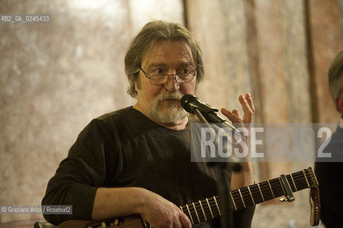 Venice 6/03/12 The Singer Gualtiero Bertelli in Ateneo Veneto musica cantante politica ©Graziano Arici/Rosebud2