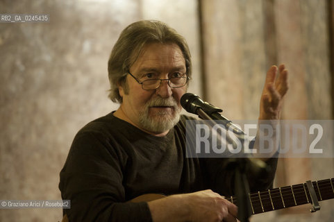 Venice 6/03/12 The Singer Gualtiero Bertelli in Ateneo Veneto musica cantante politica ©Graziano Arici/Rosebud2