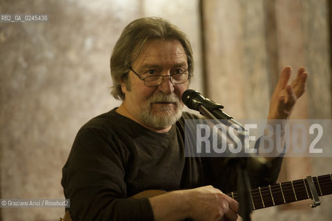 Venice 6/03/12 The Singer Gualtiero Bertelli in Ateneo Veneto musica cantante politica ©Graziano Arici/Rosebud2