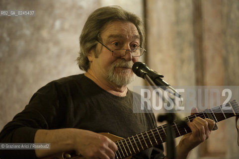 Venice 6/03/12 The Singer Gualtiero Bertelli in Ateneo Veneto musica cantante politica ©Graziano Arici/Rosebud2