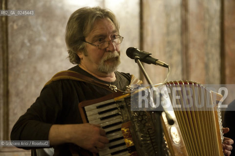 Venice 6/03/12 The Singer Gualtiero Bertelli in Ateneo Veneto musica cantante politica ©Graziano Arici/Rosebud2