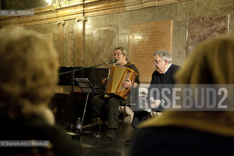 Venice 6/03/12 The Singer Gualtiero Bertelli in Ateneo Veneto musica cantante politica ©Graziano Arici/Rosebud2
