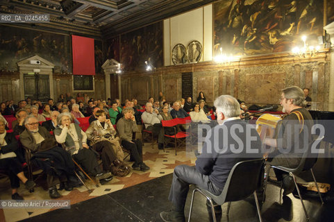 Venice 6/03/12 The Singer Gualtiero Bertelli in Ateneo Veneto musica cantante politica ©Graziano Arici/Rosebud2