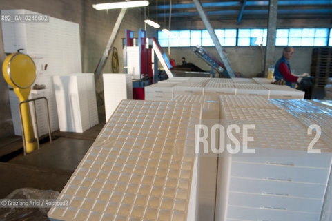 Foiano (Arezzo) 21/3/12 - Preparazione dei plateau con torba e seme impillolato ©Graziano Arici/Rosebud2