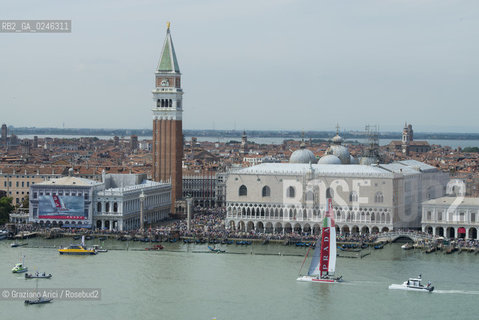 Venice 19/05/12 - Americàcup World Series in Venice: catamarans in race - catamarano luna rossa prada barca regata ©Graziano Arici/Rosebud2