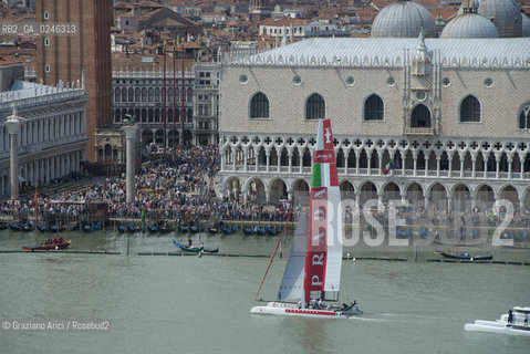 Venice 19/05/12 - Americàcup World Series in Venice: catamarans in race - catamarano luna rossa prada barca regata ©Graziano Arici/Rosebud2
