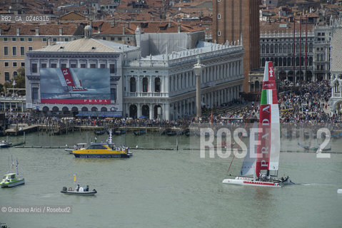 Venice 19/05/12 - Americàcup World Series in Venice: catamarans in race - catamarano luna rossa prada barca regata ©Graziano Arici/Rosebud2