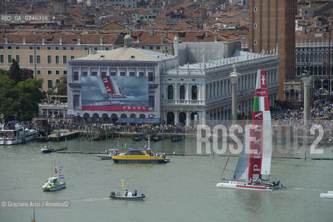 Venice 19/05/12 - Americàcup World Series in Venice: catamarans in race - catamarano luna rossa prada barca regata ©Graziano Arici/Rosebud2