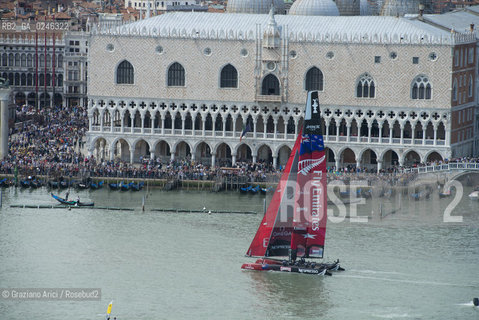 Venice 19/05/12 - Americàcup World Series in Venice: catamarans in race - catamarano luna rossa prada barca regata ©Graziano Arici/Rosebud2