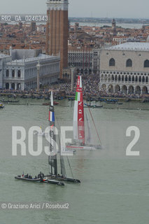 Venice 19/05/12 - Americàcup World Series in Venice: catamarans in race - catamarano luna rossa prada barca regata ©Graziano Arici/Rosebud2
