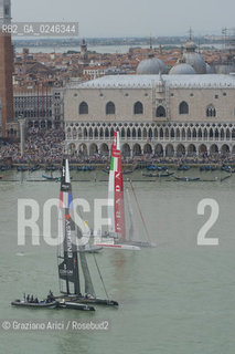 Venice 19/05/12 - Americàcup World Series in Venice: catamarans in race - catamarano luna rossa prada barca regata ©Graziano Arici/Rosebud2