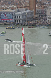 Venice 19/05/12 - Americàcup World Series in Venice: catamarans in race - catamarano luna rossa prada barca regata ©Graziano Arici/Rosebud2