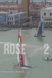Venice 19/05/12 - Americàcup World Series in Venice: catamarans in race - catamarano luna rossa prada barca regata ©Graziano Arici/Rosebud2