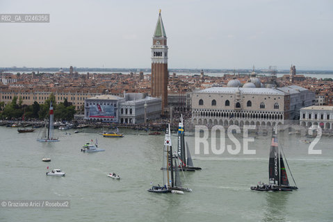 Venice 19/05/12 - Americàcup World Series in Venice: catamarans in race - catamarano luna rossa prada barca regata ©Graziano Arici/Rosebud2