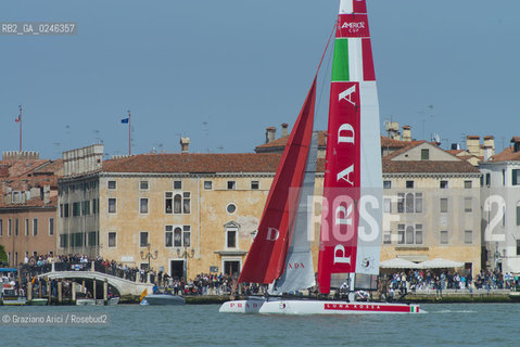 Venice 19/05/12 - Americàcup World Series in Venice: catamarans in race - catamarano luna rossa prada barca regata ©Graziano Arici/Rosebud2
