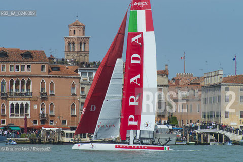 Venice 19/05/12 - Americàcup World Series in Venice: catamarans in race - catamarano luna rossa prada barca regata ©Graziano Arici/Rosebud2
