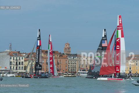 Venice 19/05/12 - Americàcup World Series in Venice: catamarans in race - catamarano luna rossa prada barca regata ©Graziano Arici/Rosebud2