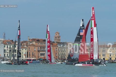Venice 19/05/12 - Americàcup World Series in Venice: catamarans in race - catamarano luna rossa prada barca regata ©Graziano Arici/Rosebud2