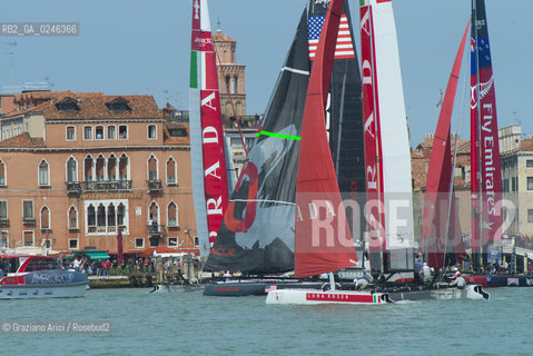 Venice 19/05/12 - Americàcup World Series in Venice: catamarans in race - catamarano luna rossa prada barca regata ©Graziano Arici/Rosebud2