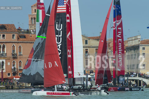 Venice 19/05/12 - Americàcup World Series in Venice: catamarans in race - catamarano luna rossa prada barca regata ©Graziano Arici/Rosebud2