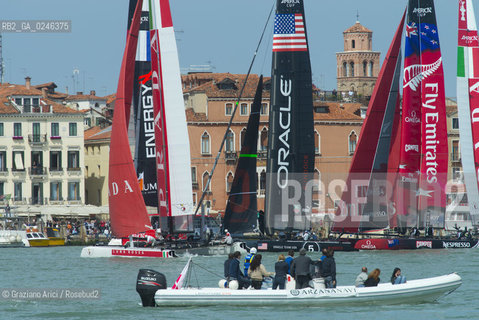 Venice 19/05/12 - Americàcup World Series in Venice: catamarans in race - catamarano luna rossa prada barca regata ©Graziano Arici/Rosebud2