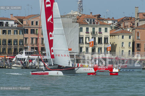 Venice 19/05/12 - Americàcup World Series in Venice: catamarans in race - catamarano luna rossa prada barca regata ©Graziano Arici/Rosebud2