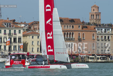 Venice 19/05/12 - Americàcup World Series in Venice: catamarans in race - catamarano luna rossa prada barca regata ©Graziano Arici/Rosebud2