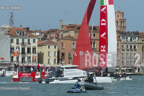 Venice 19/05/12 - Americàcup World Series in Venice: catamarans in race - catamarano luna rossa prada barca regata ©Graziano Arici/Rosebud2
