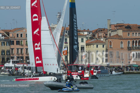 Venice 19/05/12 - Americàcup World Series in Venice: catamarans in race - catamarano luna rossa prada barca regata ©Graziano Arici/Rosebud2