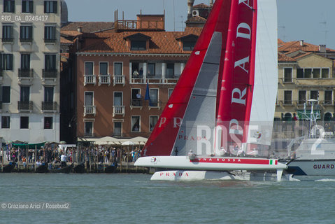 Venice 19/05/12 - Americàcup World Series in Venice: catamarans in race - catamarano luna rossa prada barca regata ©Graziano Arici/Rosebud2